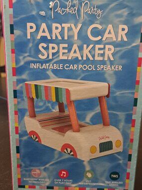 Inflatable "Party Car" Waterproof Floating Bluetooth Speaker for Pool, Beach